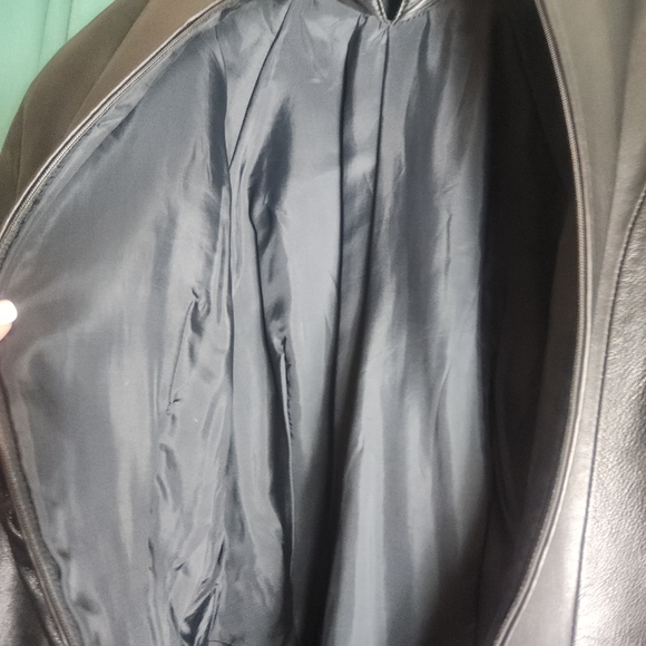 North Beach Leather Fully Lined Black Midi Dress and Matching Pants - Picture 8 of 13